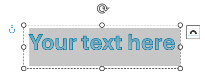 WordArt inserted onto page